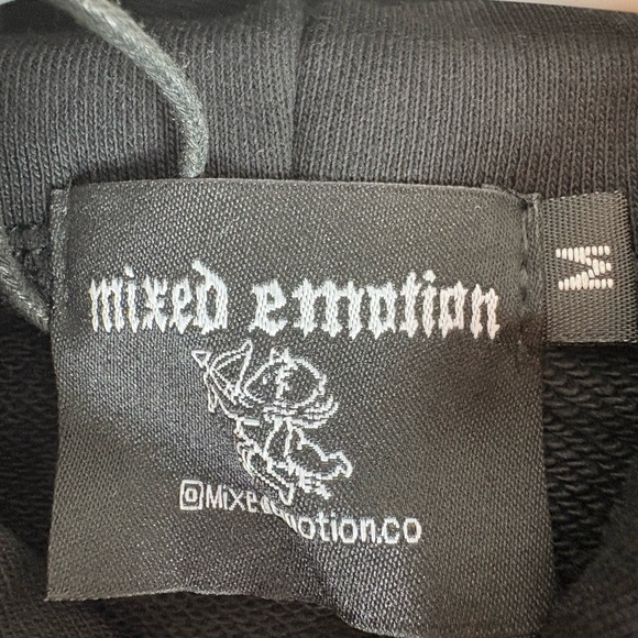 Mixed Emotion Statue Graphic Hoodie Black Streetwear NWT Size M - Picture 5 of 5